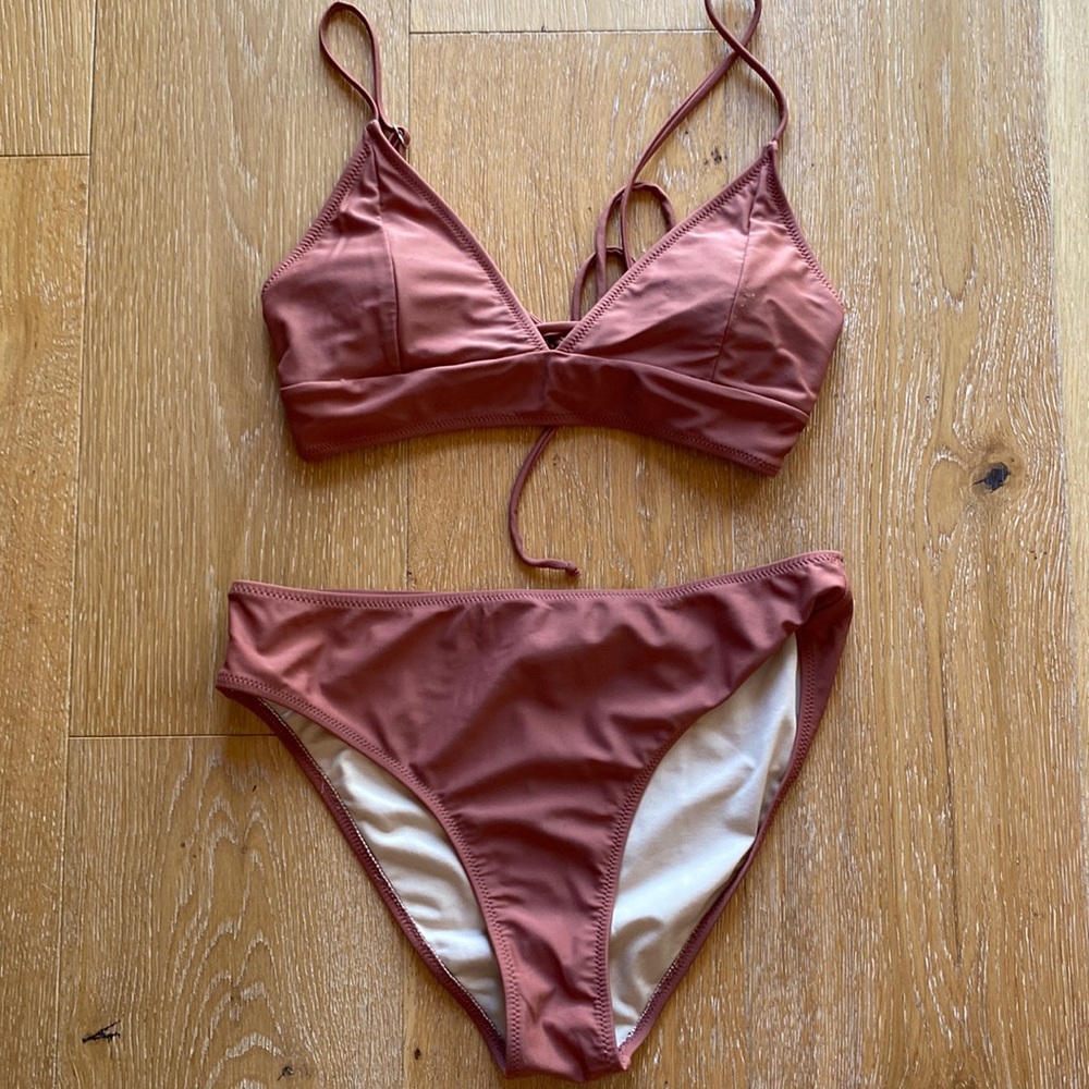 CUPSHE raisin color bikini (medium) *see pics/description*